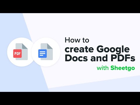 How to create automatic Google Docs and PDFs with Sheetgo