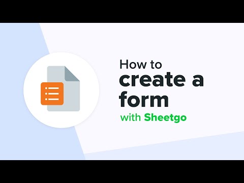 How to create a form with Sheetgo